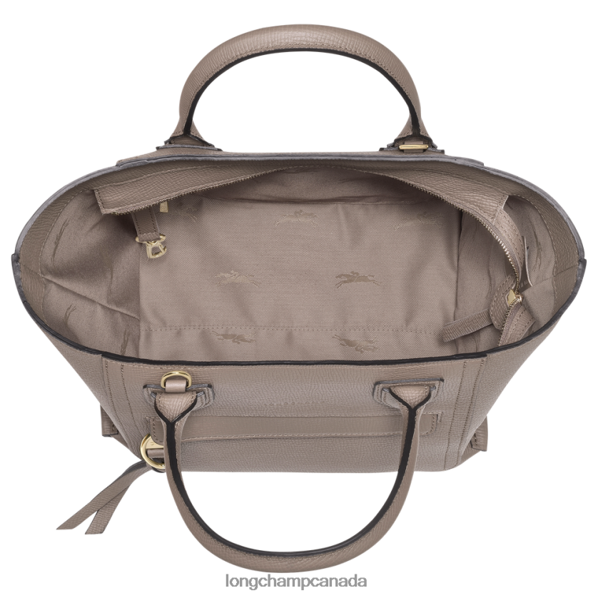 Longchamp Mailbox Handbag Taupe Women Bags 2XXDPB168