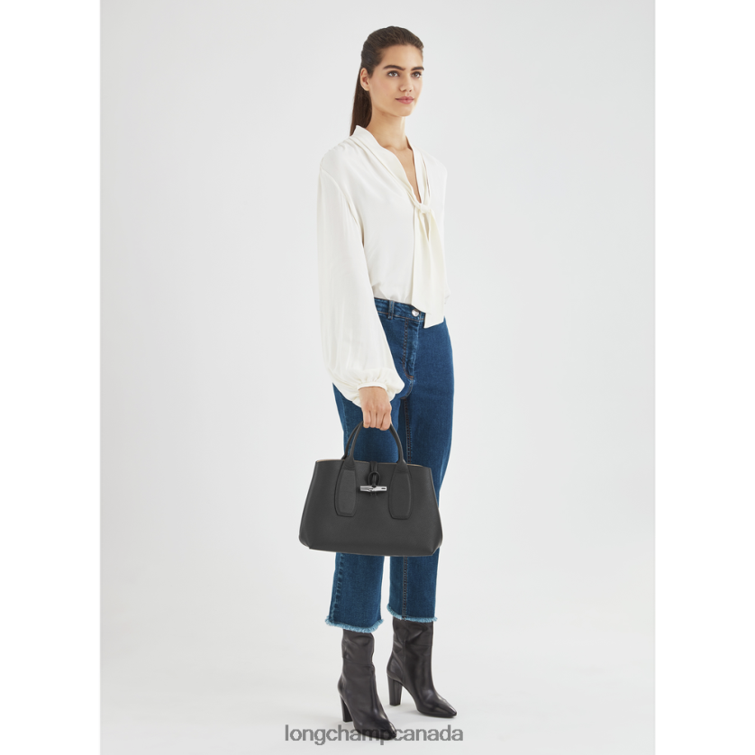 Longchamp Roseau Handbag Black Women Bags 2XXDPB103