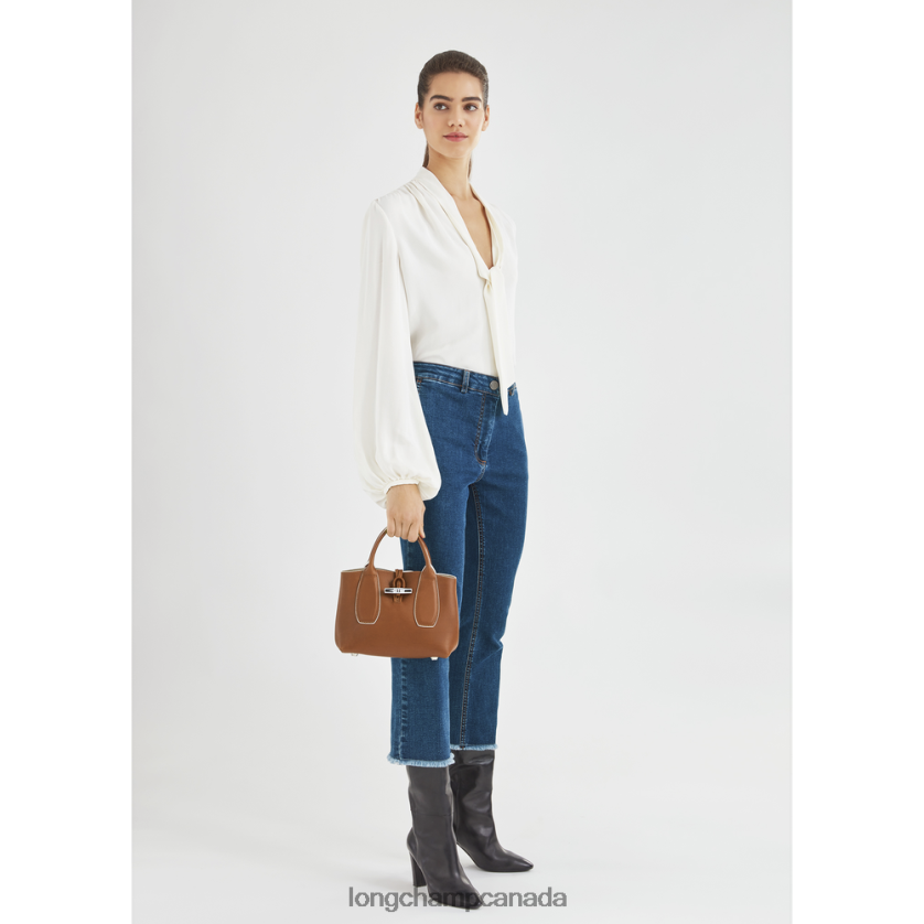 Longchamp Roseau Handbag Cognac Women Bags 2XXDPB122