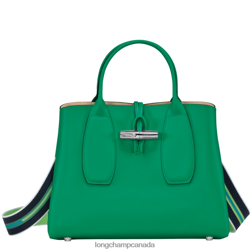 Longchamp Roseau Handbag Grass/Green Light Women Bags 2XXDPB98