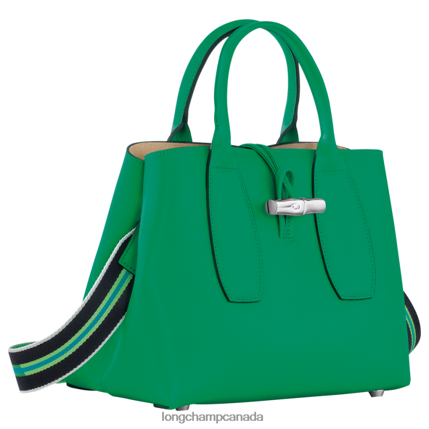 Longchamp Roseau Handbag Grass/Green Light Women Bags 2XXDPB98