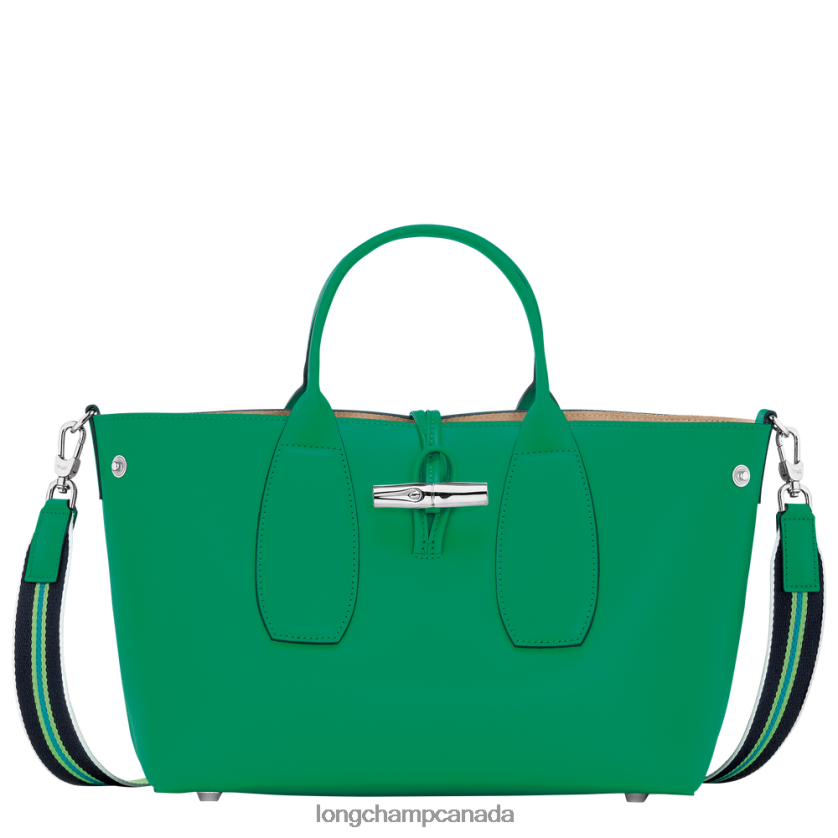 Longchamp Roseau Handbag Grass/Green Light Women Bags 2XXDPB98