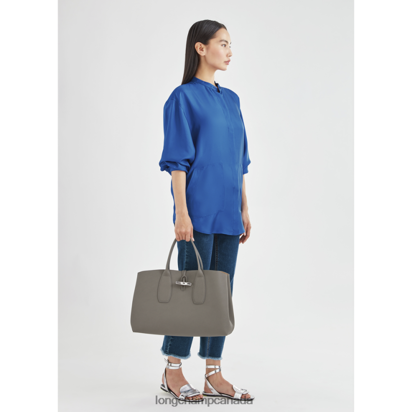 Longchamp Roseau Handbag Turtledove Women Bags 2XXDPB111