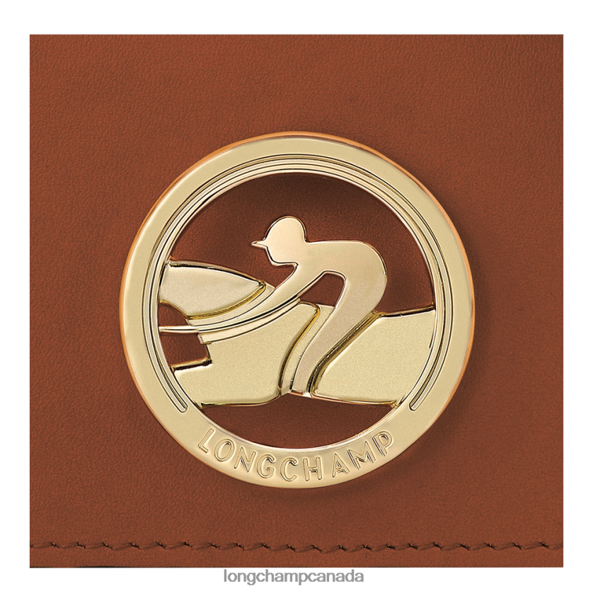 Longchamp Box-Trot Coin purse with shoulder strap Cognac Women Leather Goods 2XXDPB518