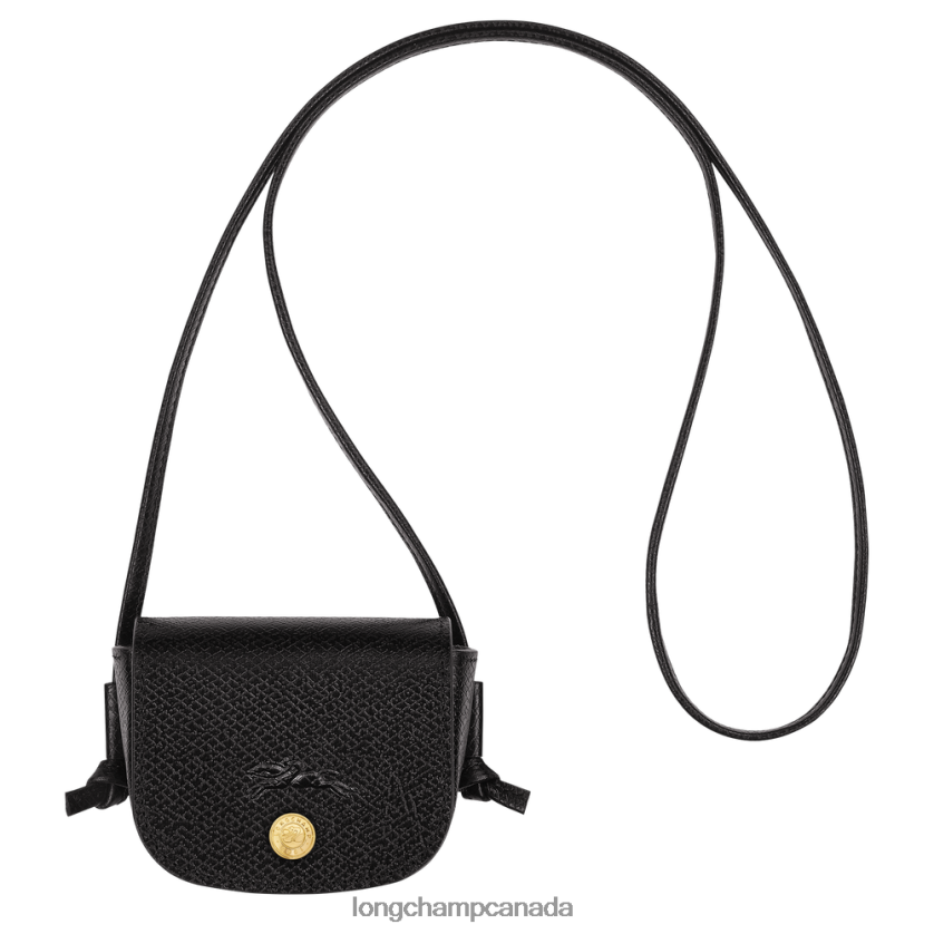 Longchamp Epure Coin purse with leather lace Black Women Leather Goods 2XXDPB531