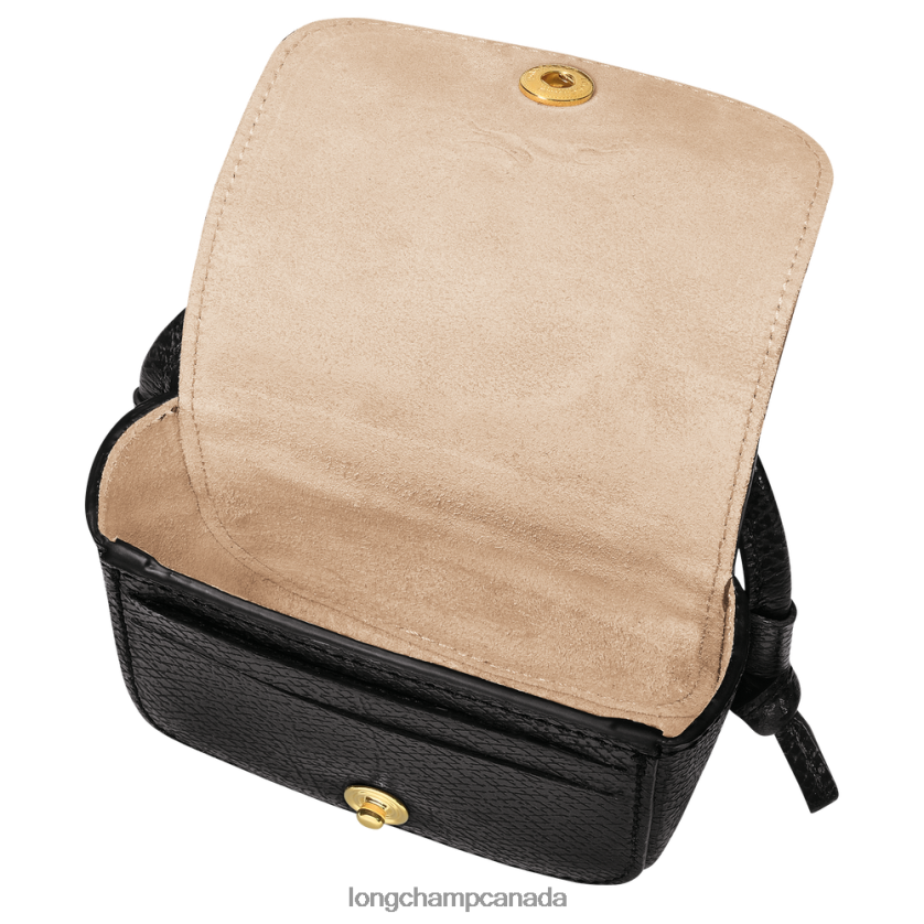 Longchamp Epure Coin purse with leather lace Black Women Leather Goods 2XXDPB531