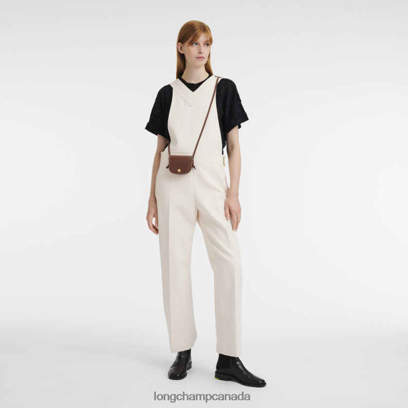 Longchamp Epure Coin purse with leather lace Brown Women Leather Goods 2XXDPB533