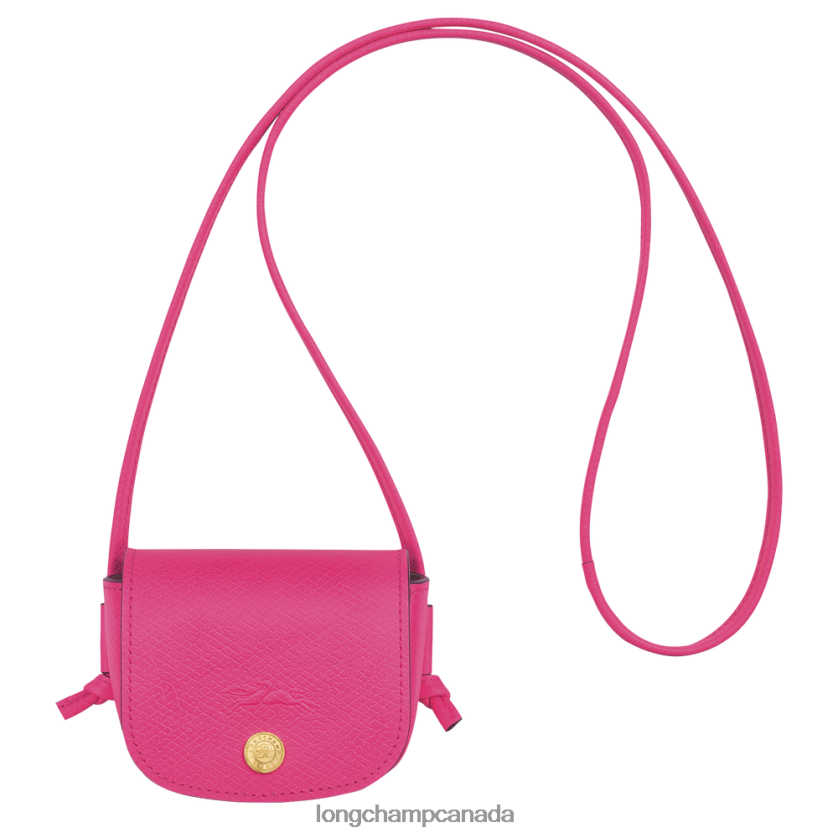Longchamp Epure Coin purse with leather lace Fuchsia Women Leather Goods 2XXDPB535