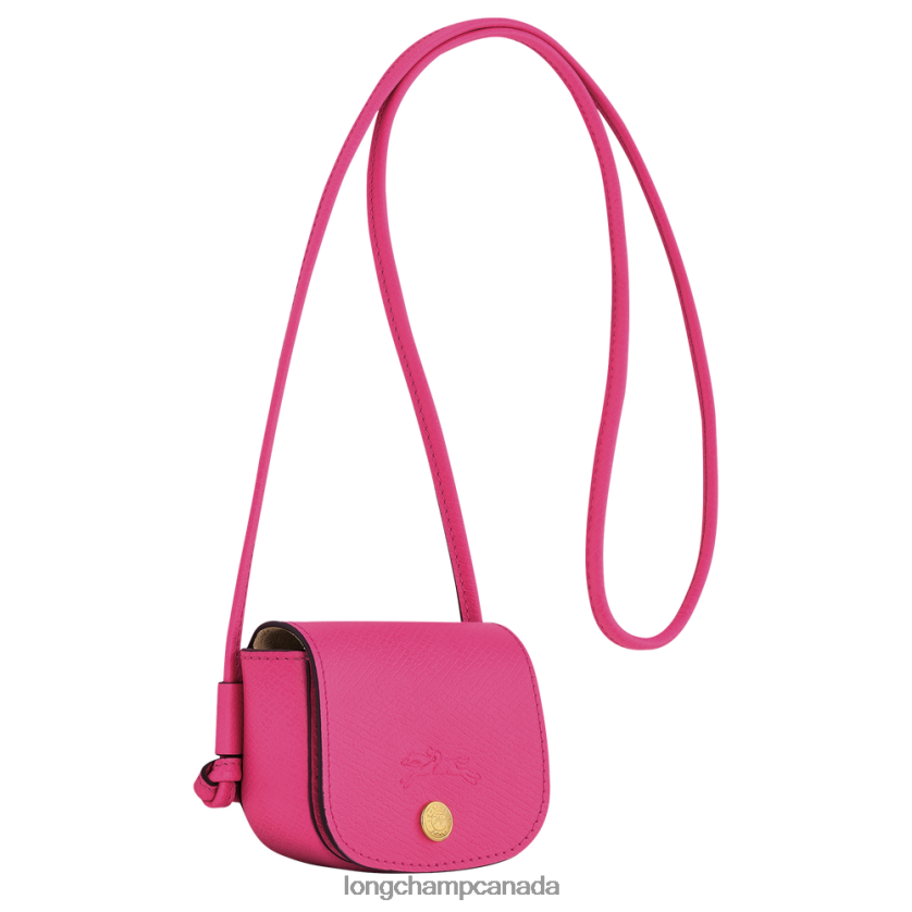 Longchamp Epure Coin purse with leather lace Fuchsia Women Leather Goods 2XXDPB535