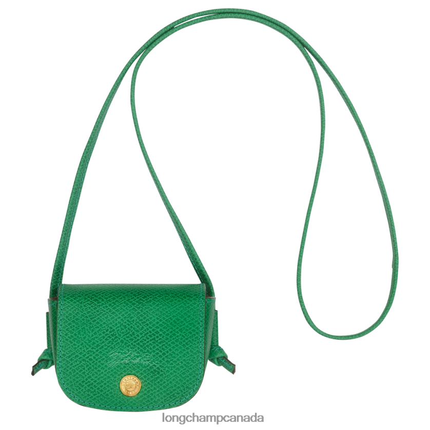 Longchamp Epure Coin purse with leather lace Green Women Leather Goods 2XXDPB534