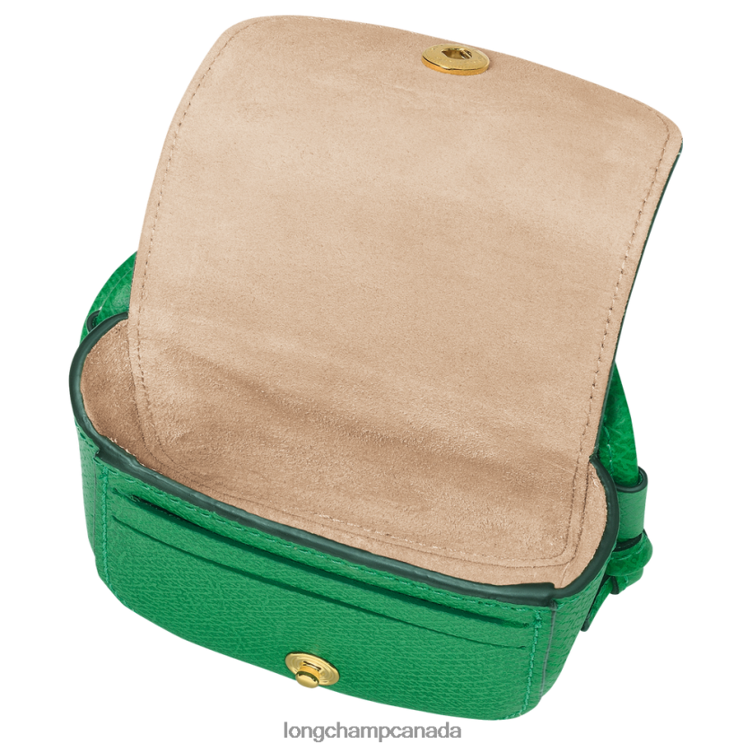 Longchamp Epure Coin purse with leather lace Green Women Leather Goods 2XXDPB534