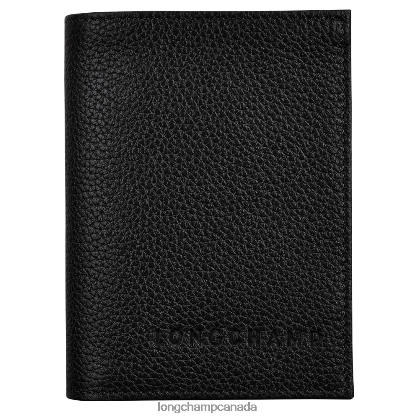Longchamp Le Foulonne Card holder Black Women Leather Goods 2XXDPB657