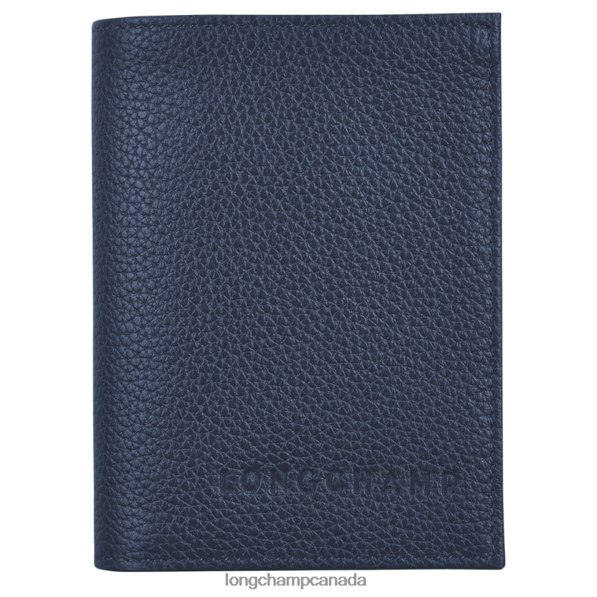 Longchamp Le Foulonne Card holder Navy Women Leather Goods 2XXDPB661