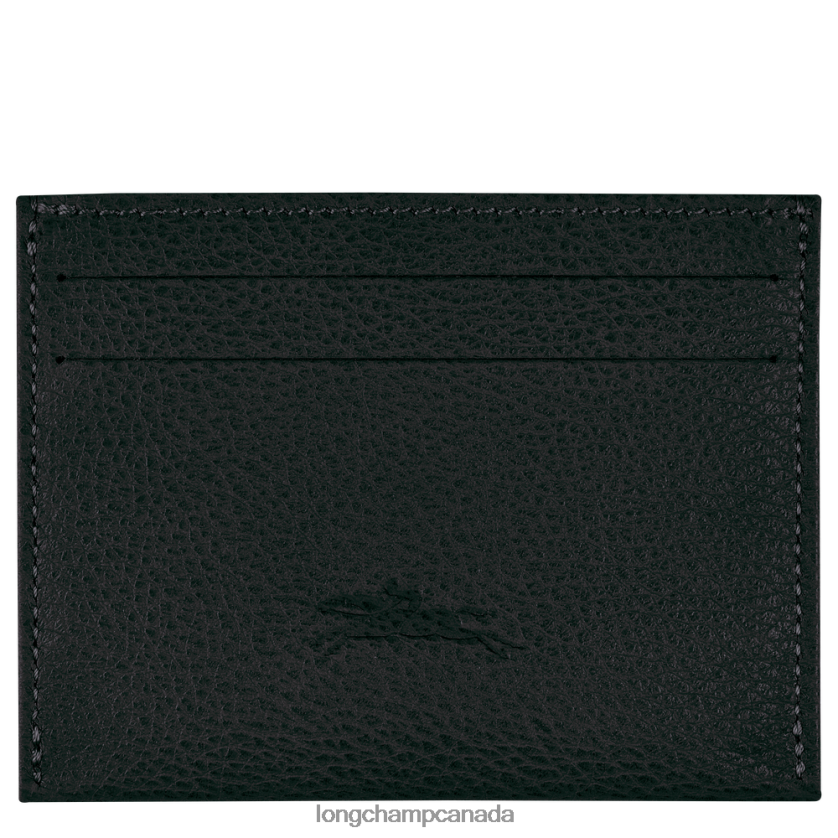 Longchamp Le Foulonne Cardholder Black Women Leather Goods 2XXDPB643