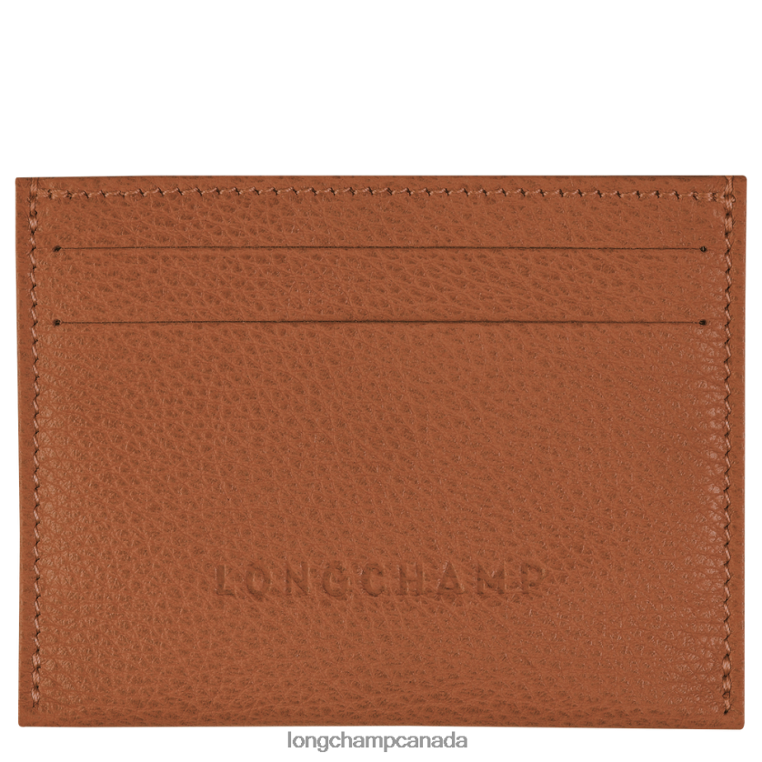 Longchamp Le Foulonne Cardholder Caramel Women Leather Goods 2XXDPB645