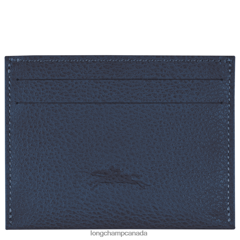 Longchamp Le Foulonne Cardholder Navy Women Leather Goods 2XXDPB649