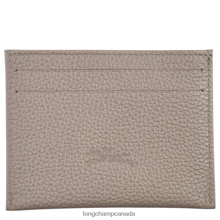 Longchamp Le Foulonne Cardholder Turtledove Women Leather Goods 2XXDPB647