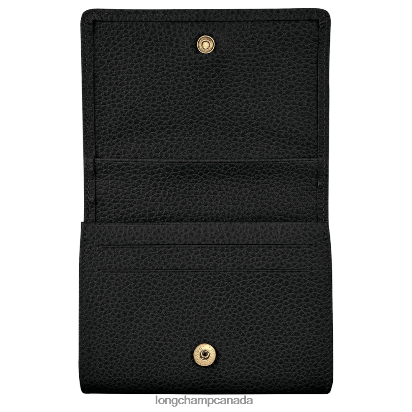 Longchamp Le Foulonne Coin purse Black Women Leather Goods 2XXDPB521