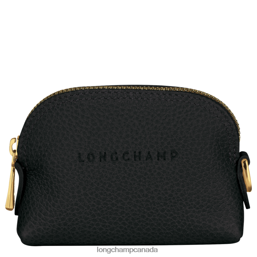 Longchamp Le Foulonne Coin purse Black Women Leather Goods 2XXDPB524