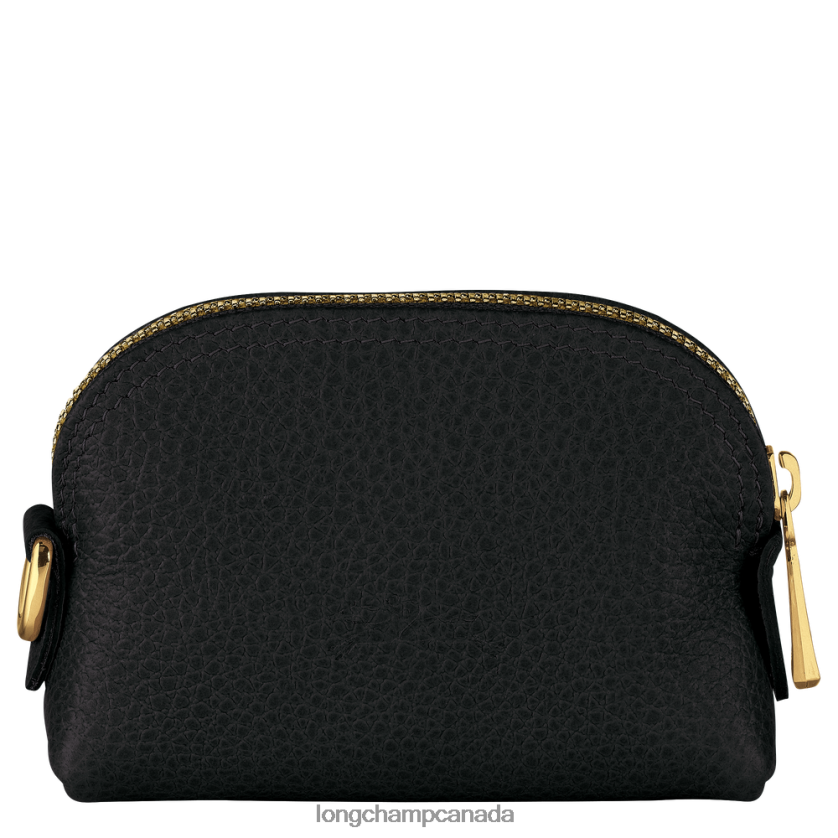 Longchamp Le Foulonne Coin purse Black Women Leather Goods 2XXDPB524