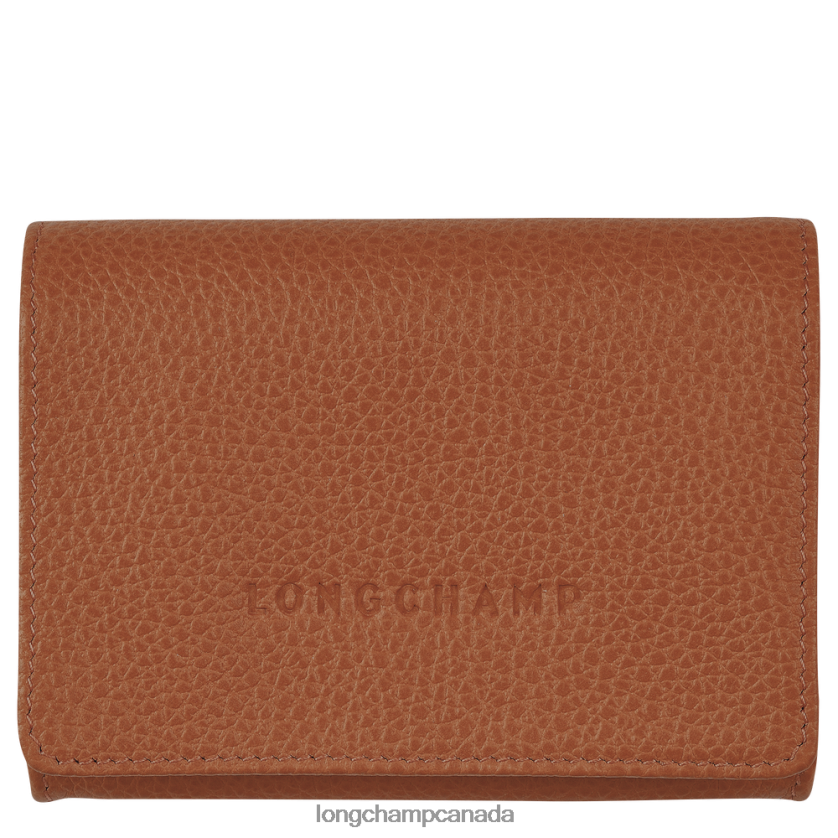 Longchamp Le Foulonne Coin purse Caramel Women Leather Goods 2XXDPB522