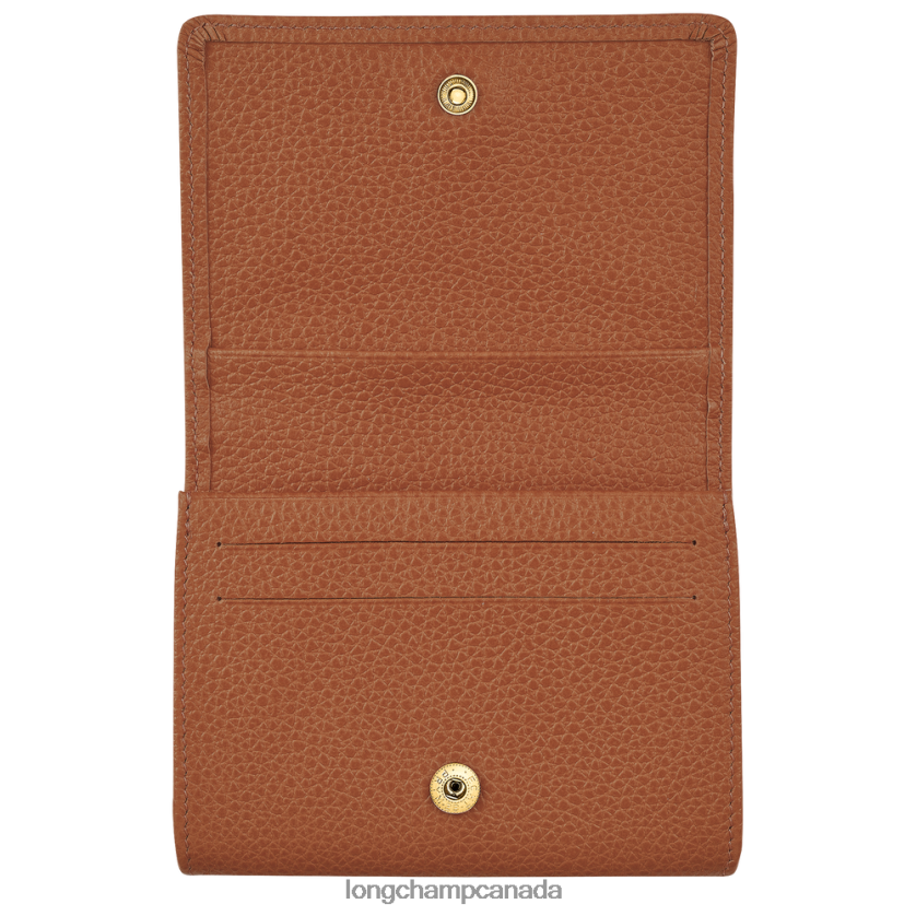 Longchamp Le Foulonne Coin purse Caramel Women Leather Goods 2XXDPB522