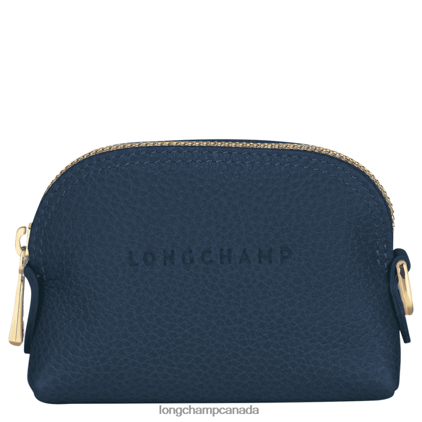 Longchamp Le Foulonne Coin purse Navy Women Leather Goods 2XXDPB530