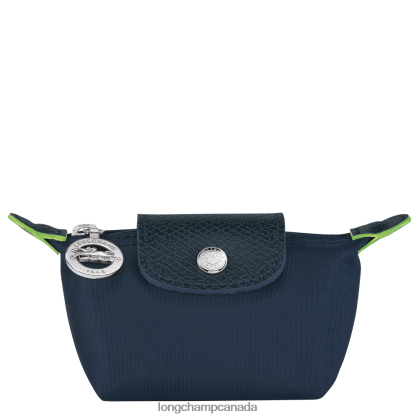 Longchamp Le Pliage Green Coin purse Navy Women Leather Goods 2XXDPB510