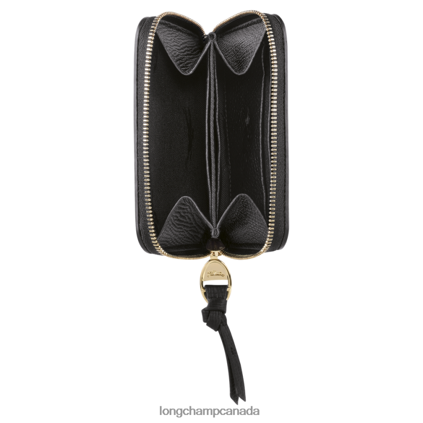 Longchamp Mailbox Coin purse Black Women Leather Goods 2XXDPB536