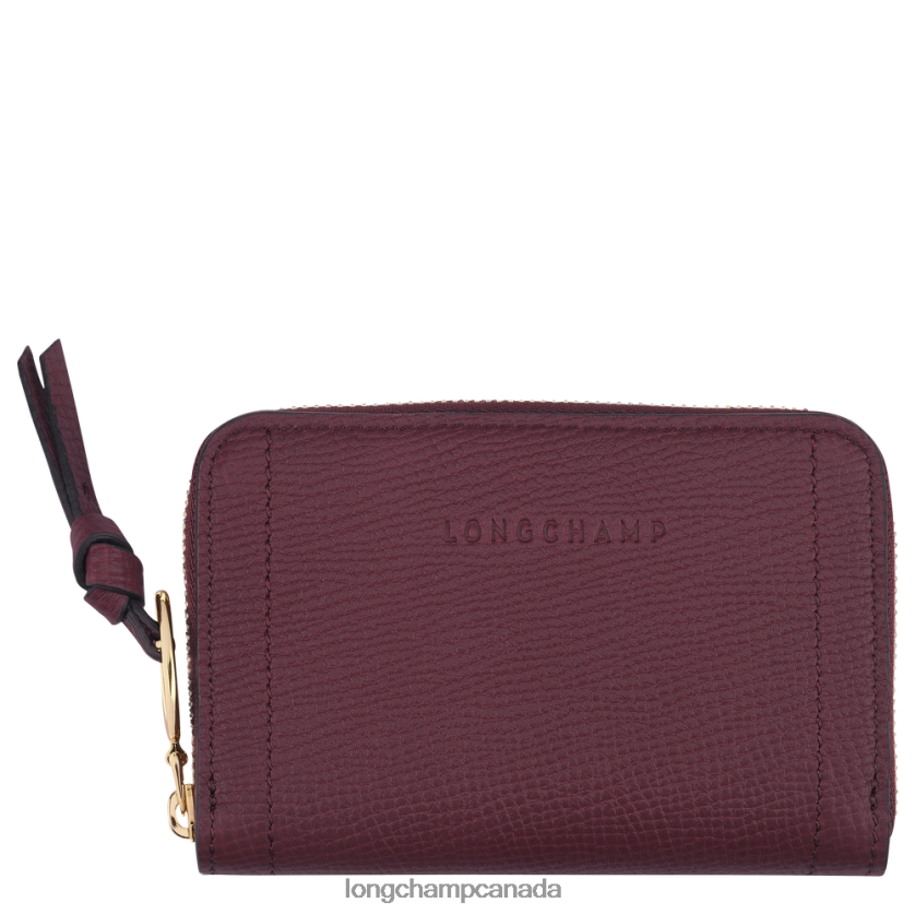 Longchamp Mailbox Coin purse Burgundy Women Leather Goods 2XXDPB537
