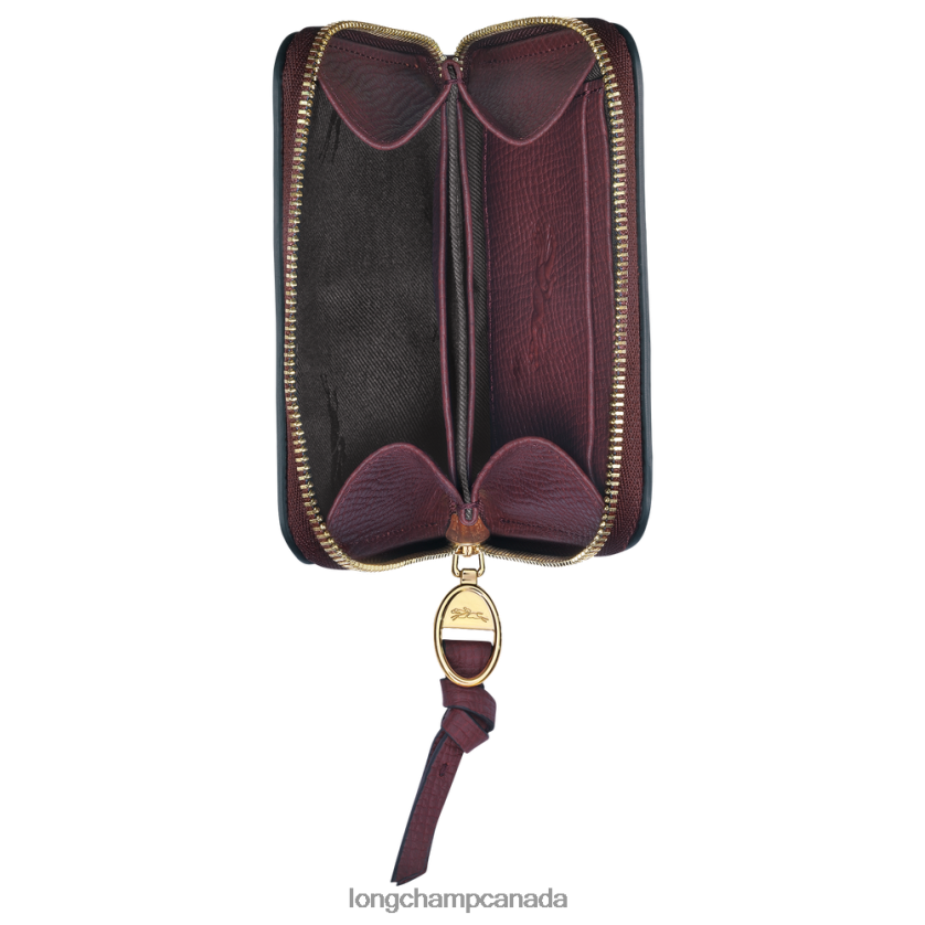 Longchamp Mailbox Coin purse Burgundy Women Leather Goods 2XXDPB537
