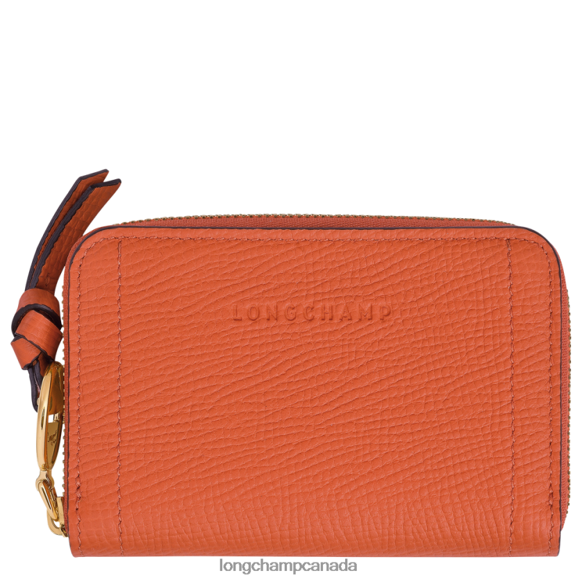 Longchamp Mailbox Coin purse Carot Women Leather Goods 2XXDPB541