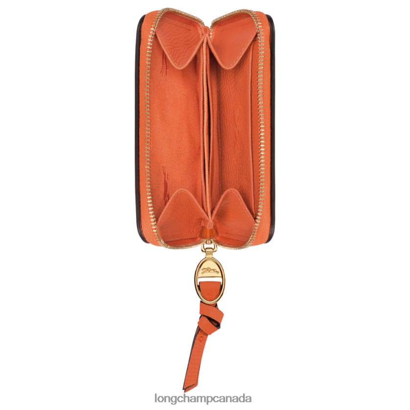 Longchamp Mailbox Coin purse Carot Women Leather Goods 2XXDPB541