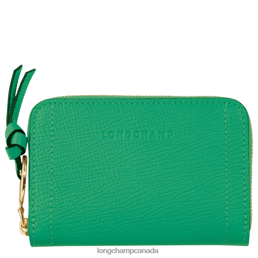 Longchamp Mailbox Coin purse Grass/Green Light Women Leather Goods 2XXDPB540