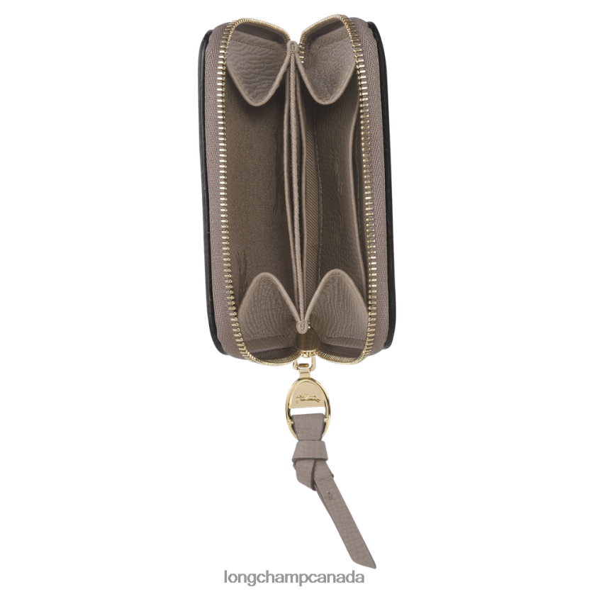 Longchamp Mailbox Coin purse Taupe Women Leather Goods 2XXDPB538