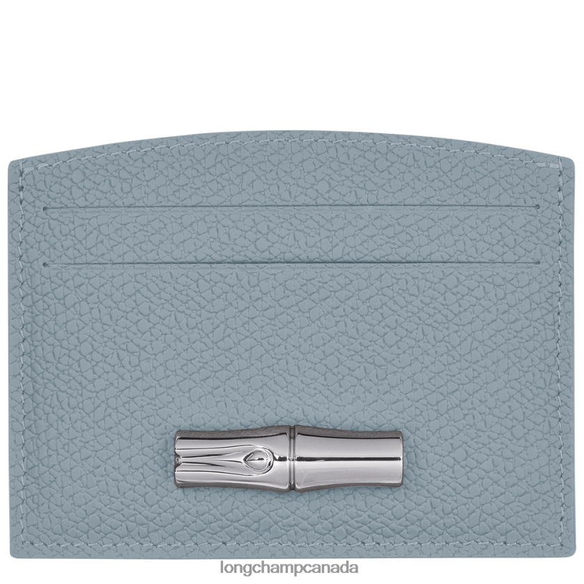 Longchamp Roseau Card holder Cloud Blue Women Leather Goods 2XXDPB640