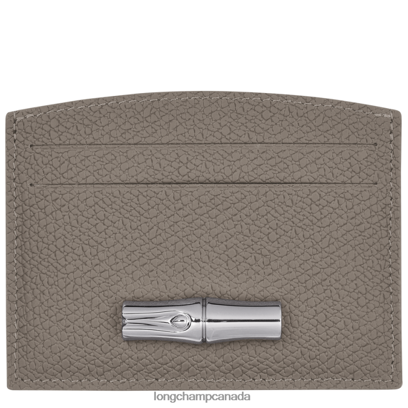 Longchamp Roseau Card holder Turtledove Women Leather Goods 2XXDPB641