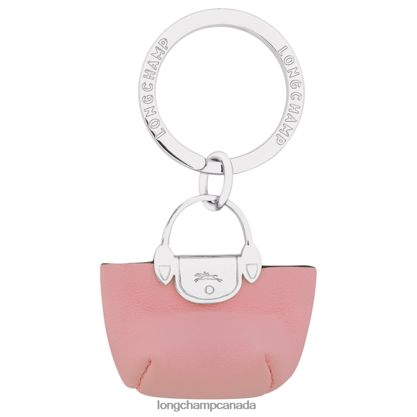 Longchamp Le Pliage Cuir Key Rings Pliage Petal Pink Women Leather Goods 2XXDPB737