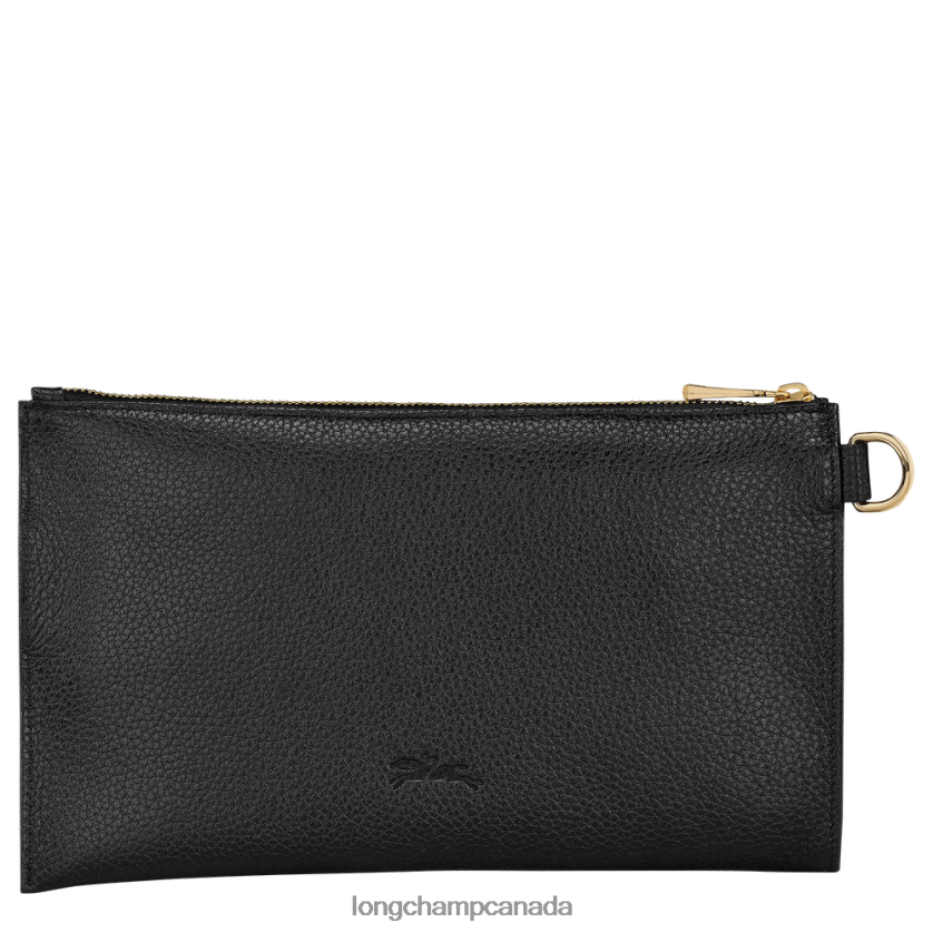 Longchamp Le Foulonne Pouch Black Women Leather Goods 2XXDPB699