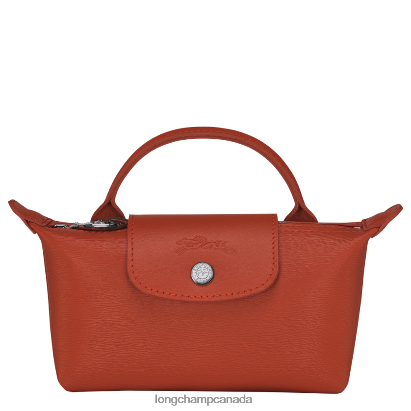 Longchamp Le Pliage City Pouch with handle Terracotta Women Leather Goods 2XXDPB679