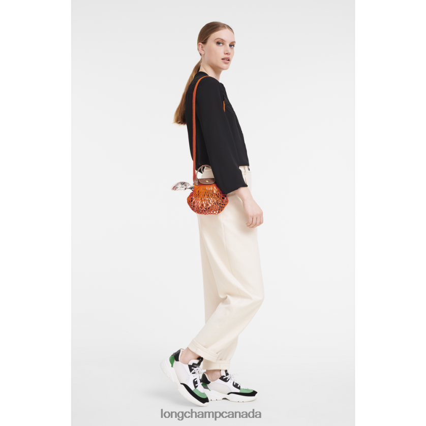 Longchamp Le Pliage Filet Mesh bag Orange Women Leather Goods 2XXDPB6