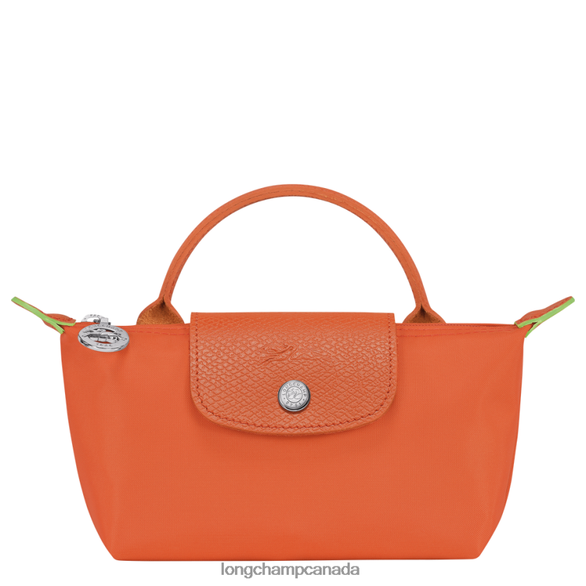 Longchamp Le Pliage Green Pouch with handle Carot Women Leather Goods 2XXDPB674
