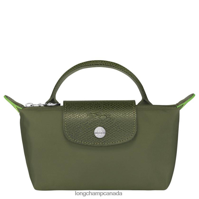 Longchamp Le Pliage Green Pouch with handle Forest Women Leather Goods 2XXDPB670