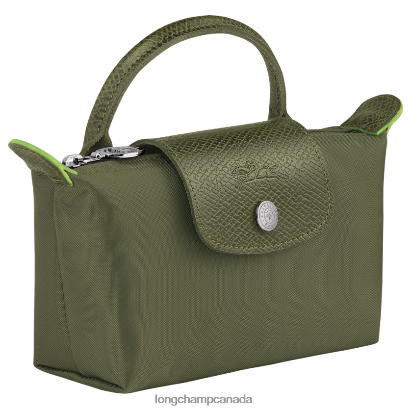 Longchamp Le Pliage Green Pouch with handle Forest Women Leather Goods 2XXDPB670