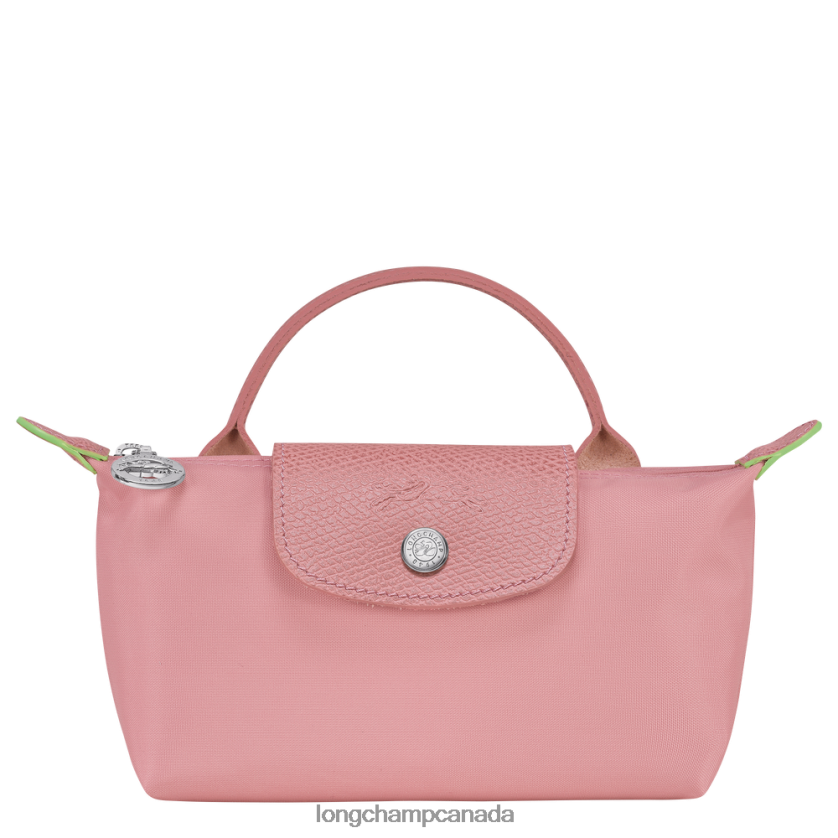 Longchamp Le Pliage Green Pouch with handle Petal Pink Women Leather Goods 2XXDPB675