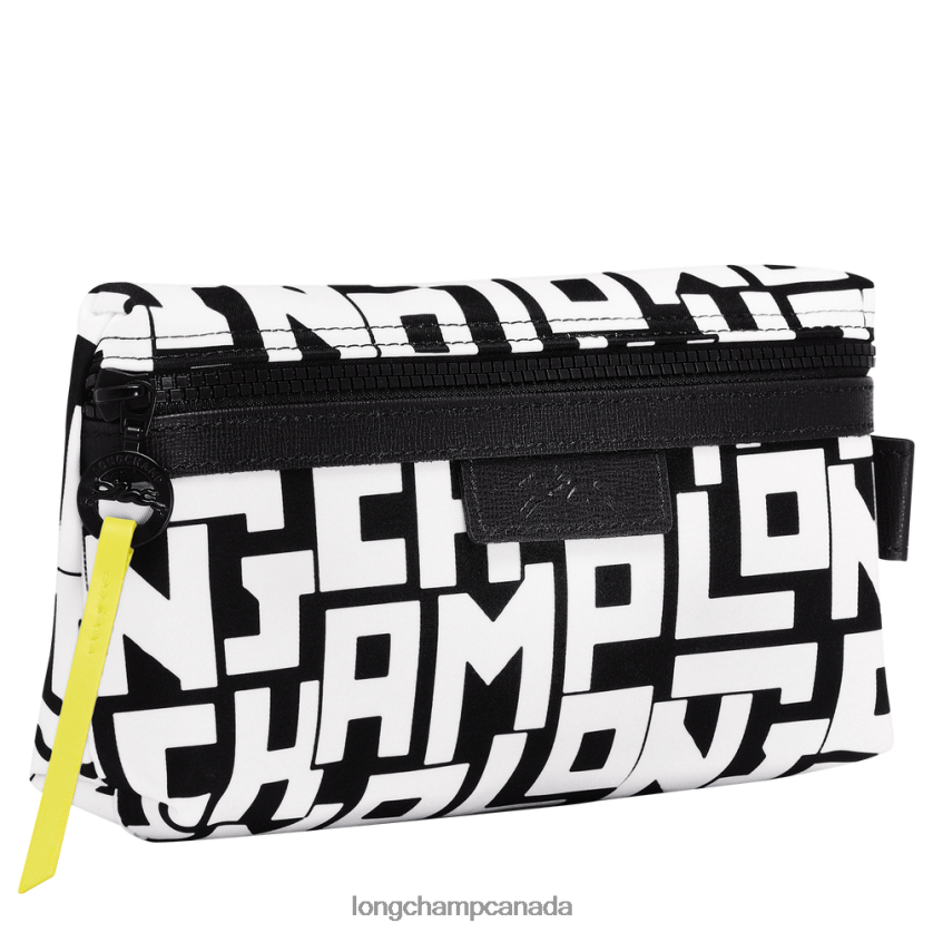 Longchamp Le Pliage LGP Pouch Black/White Women Leather Goods 2XXDPB677