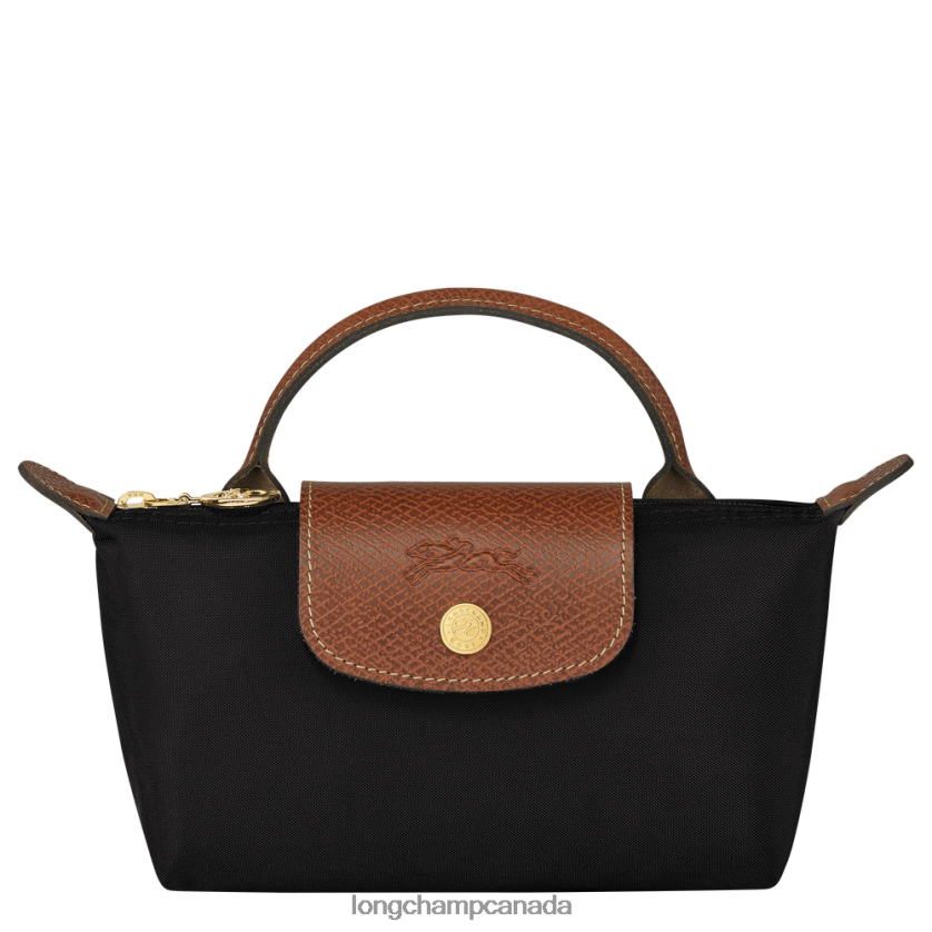 Longchamp Le Pliage Original Pouch with handle Black Women Leather Goods 2XXDPB662