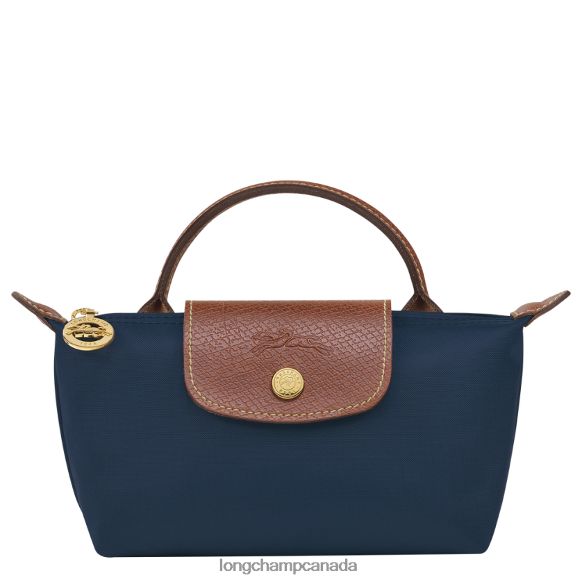 Longchamp Le Pliage Original Pouch with handle Navy Women Leather Goods 2XXDPB665