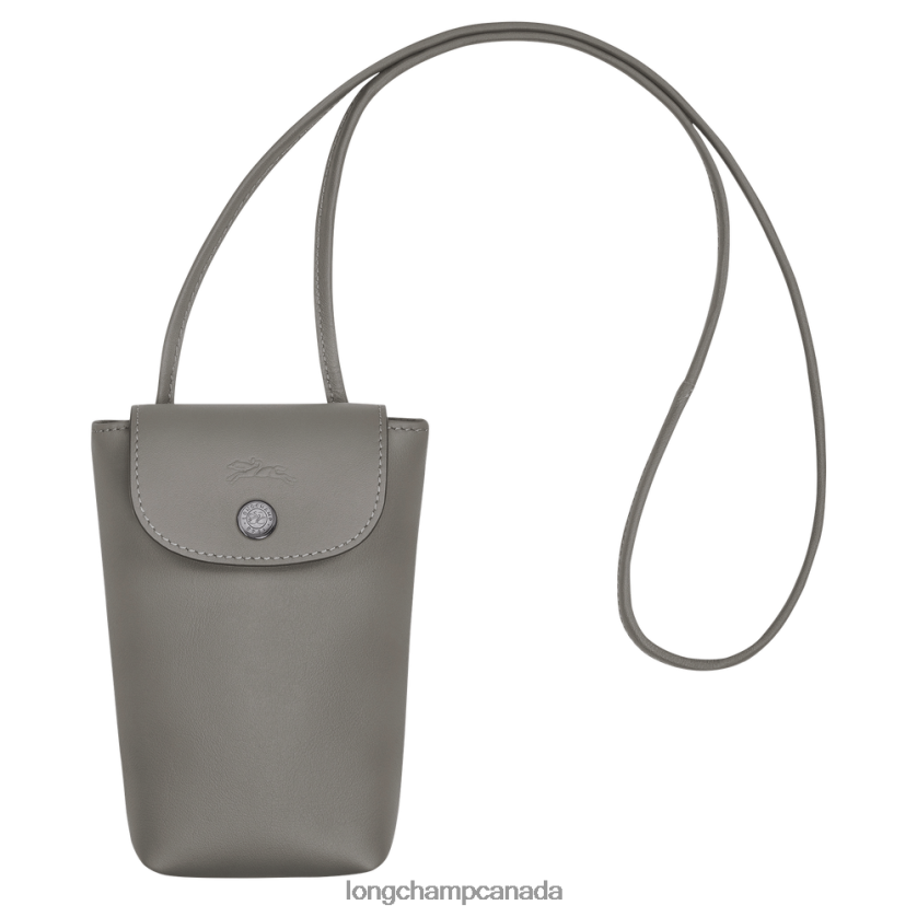 Longchamp Le Pliage Xtra Phone case with leather lace Turtledove Women Leather Goods 2XXDPB721