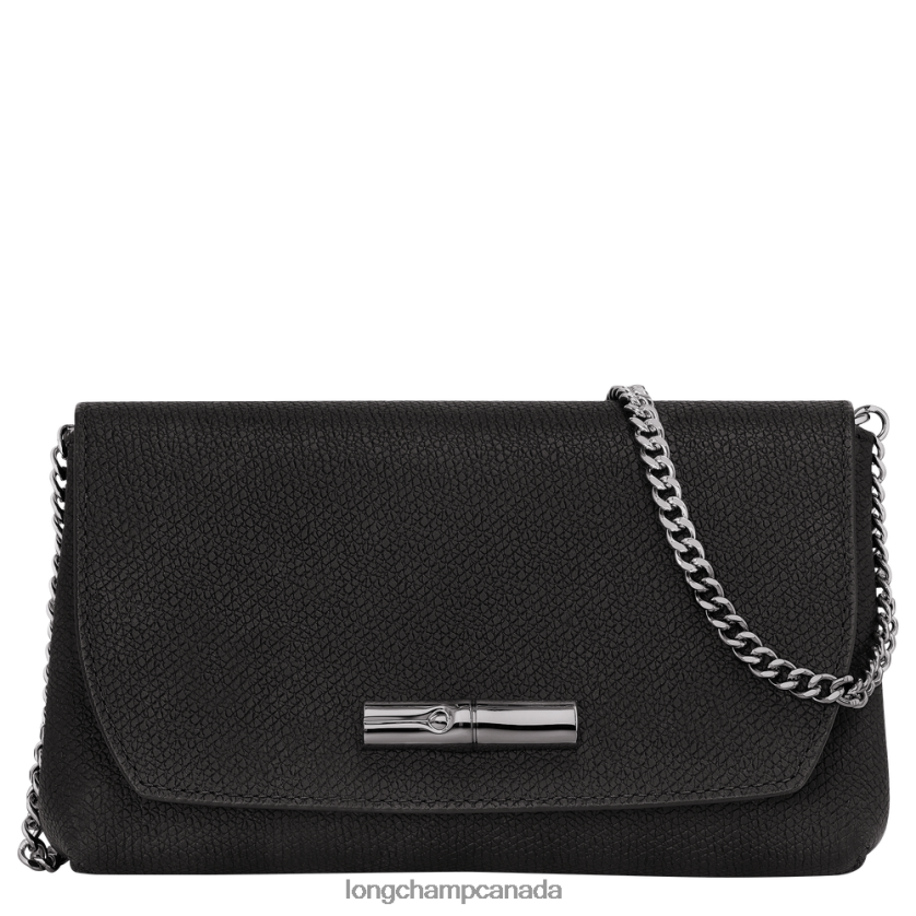 Longchamp Roseau Clutch Black Women Leather Goods 2XXDPB250
